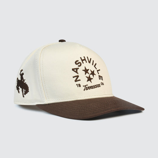 Nashville Arched TriStar Snapback [Chocolate/Cream]