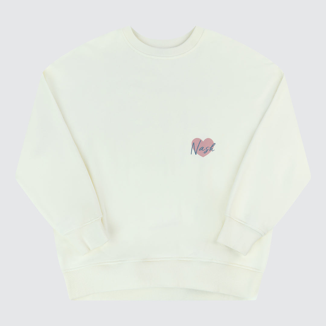 NASH And Back Oversize Sweatshirt [Cream]