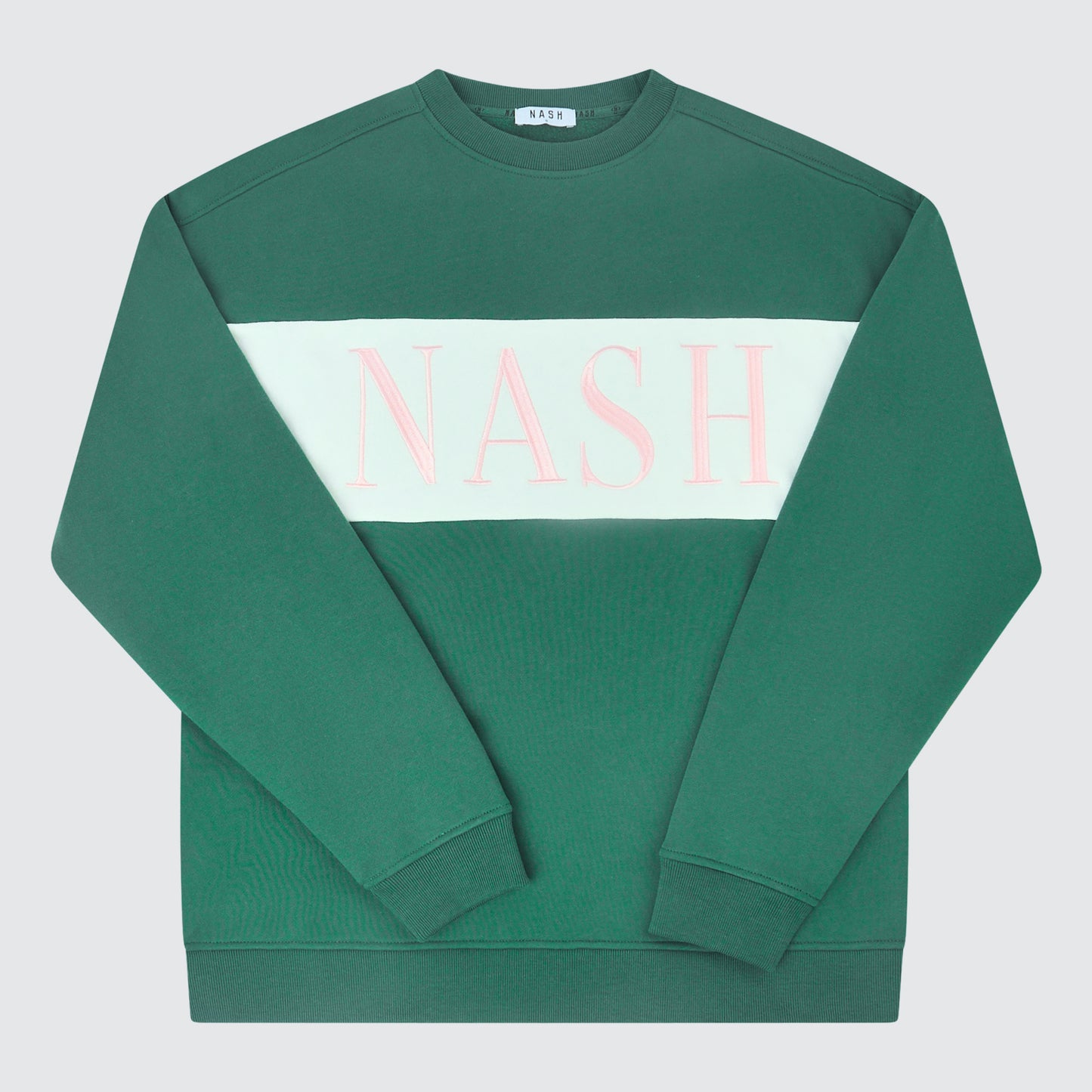 Nash Color Block Crewneck [Pine/Cream]