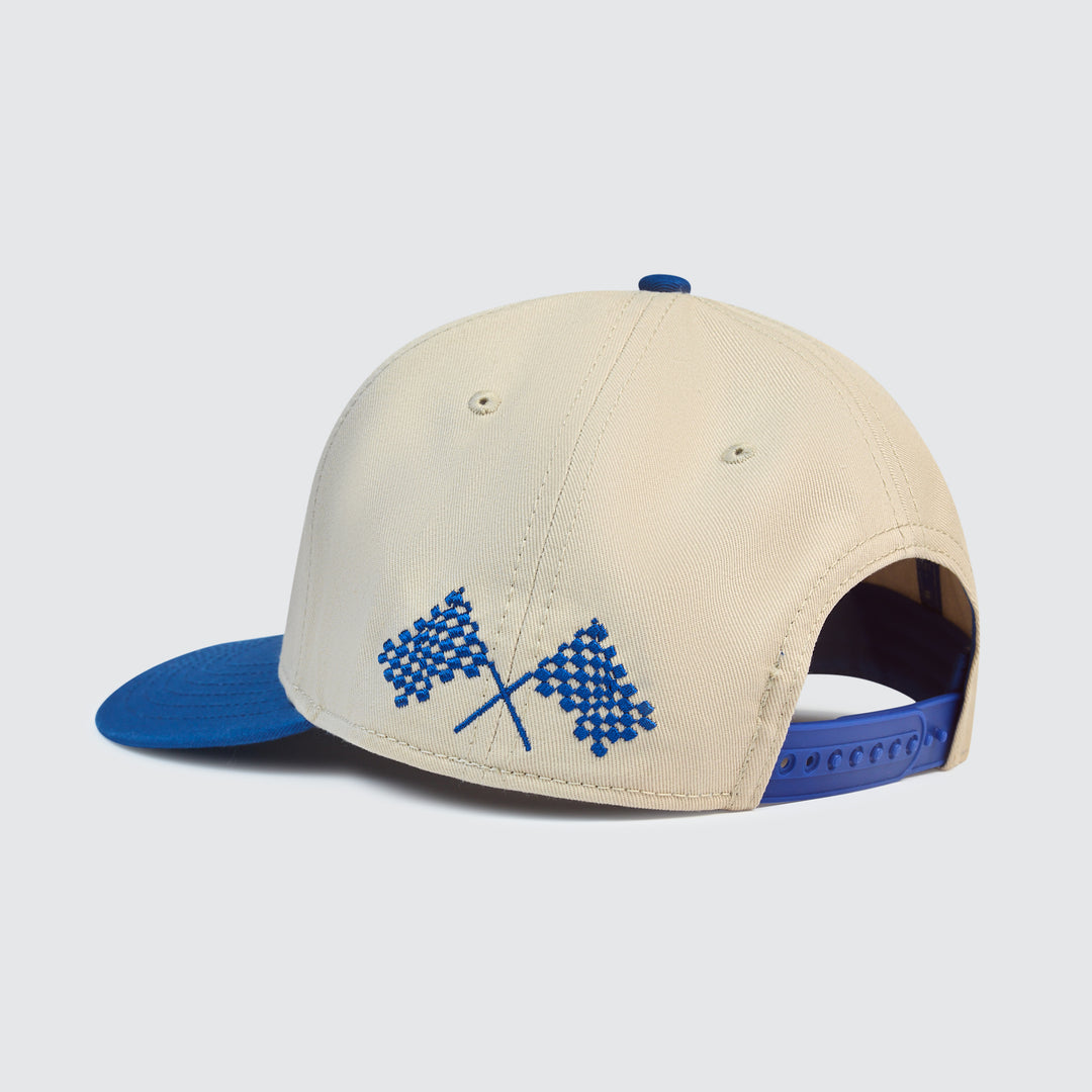 Indycar Snapback [Royal/Cream]