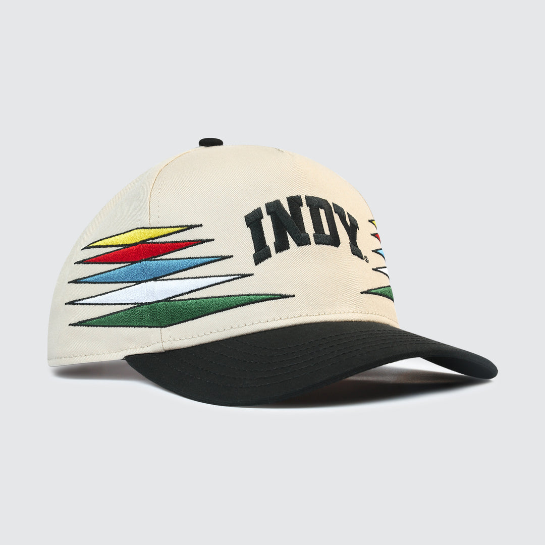 Indy Vintage Stripe Snapback [Black/Cream]