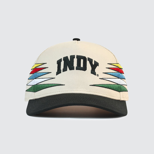 Indy Vintage Stripe Snapback [Black/Cream]