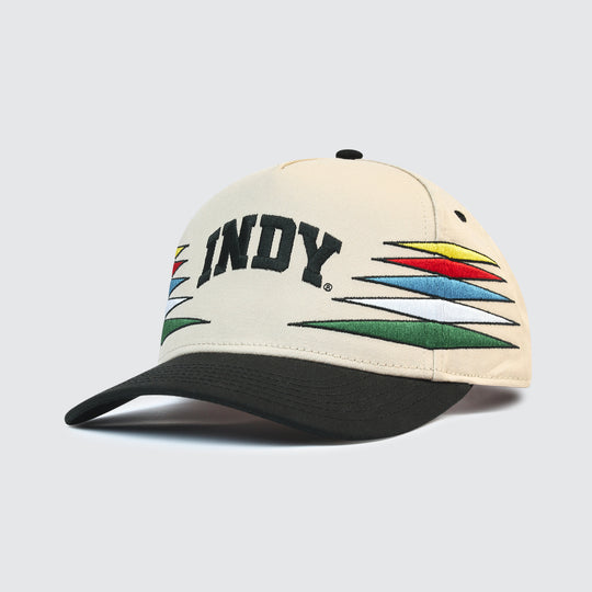 Indy Vintage Stripe Snapback [Black/Cream]