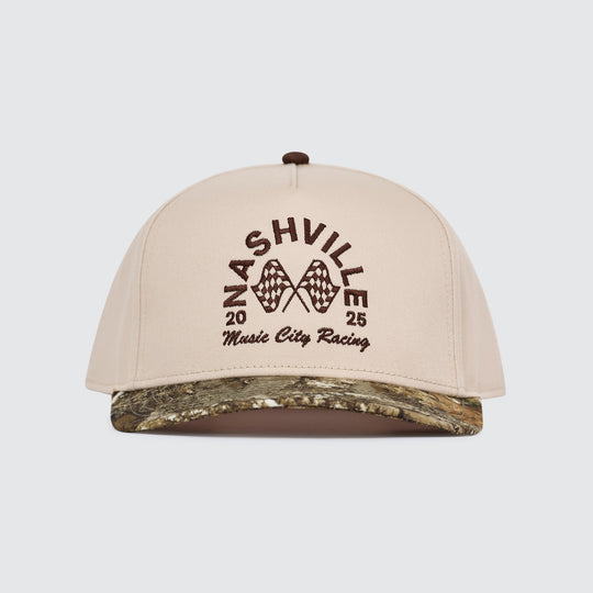 Nashville Racing Flags Snapback [Camo/Cream]
