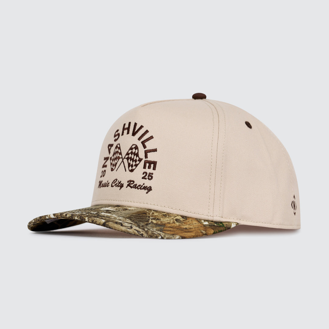 Nashville Racing Flags Snapback [Camo/Cream]