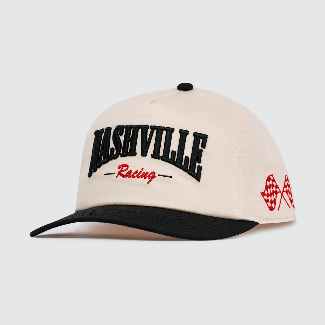 Nashville Racing Unstructured Snapback [Black/Khaki]
