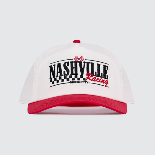 Nashville Racing Unstructured Snapback [Red/White]