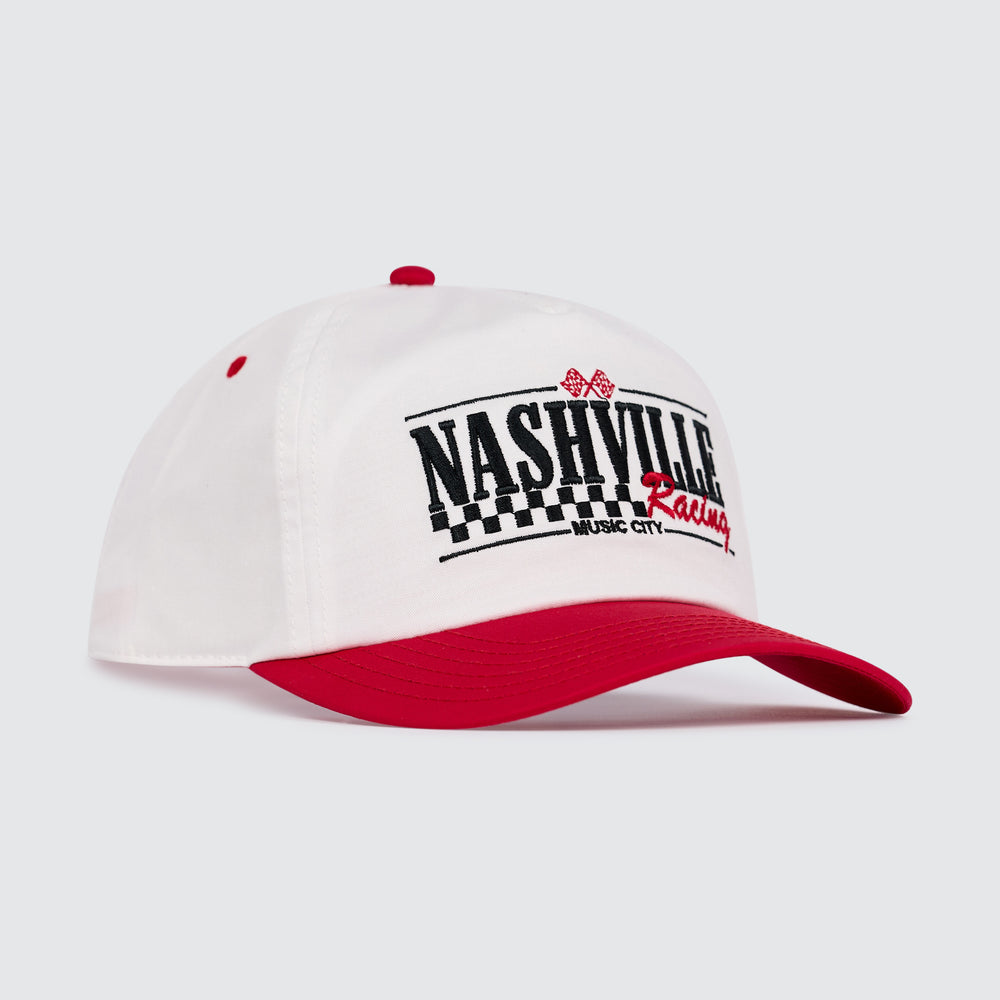 Nashville Racing Unstructured Snapback [Red/White]