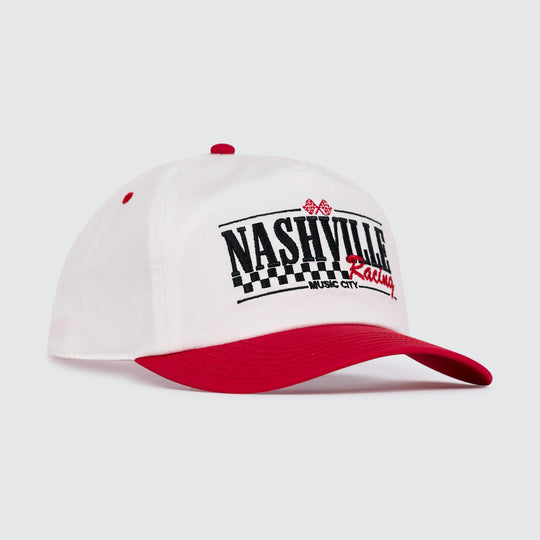Nashville Racing Unstructured Snapback [Red/White]