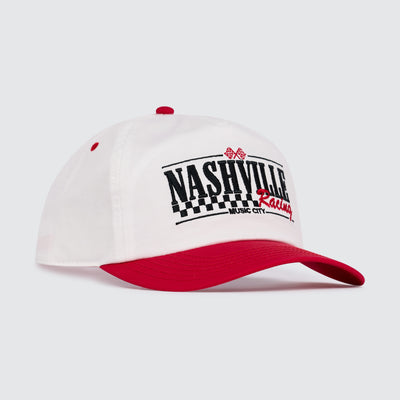 Nashville Racing Unstructured Snapback [Red/White]