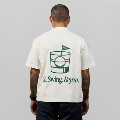 Sip Swing Repeat Relaxed Tee [Bone]