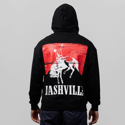 Nashville Buckin' Hoodie [Black]