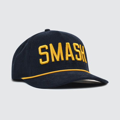 SMASH Corduroy Snapback [Navy/Gold]