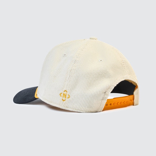 SMASH Script Corduroy Snapback [Navy/Cream]