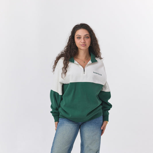Tiny Nashville Color Block Quarter Zip