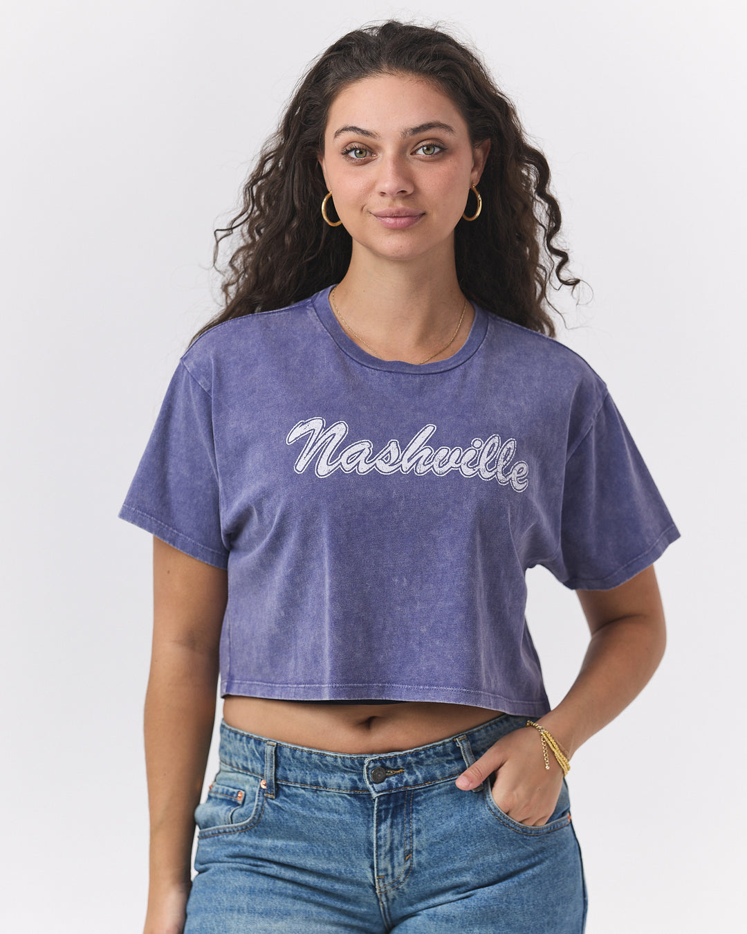 Annabelle Boxy Crop [Indigo]