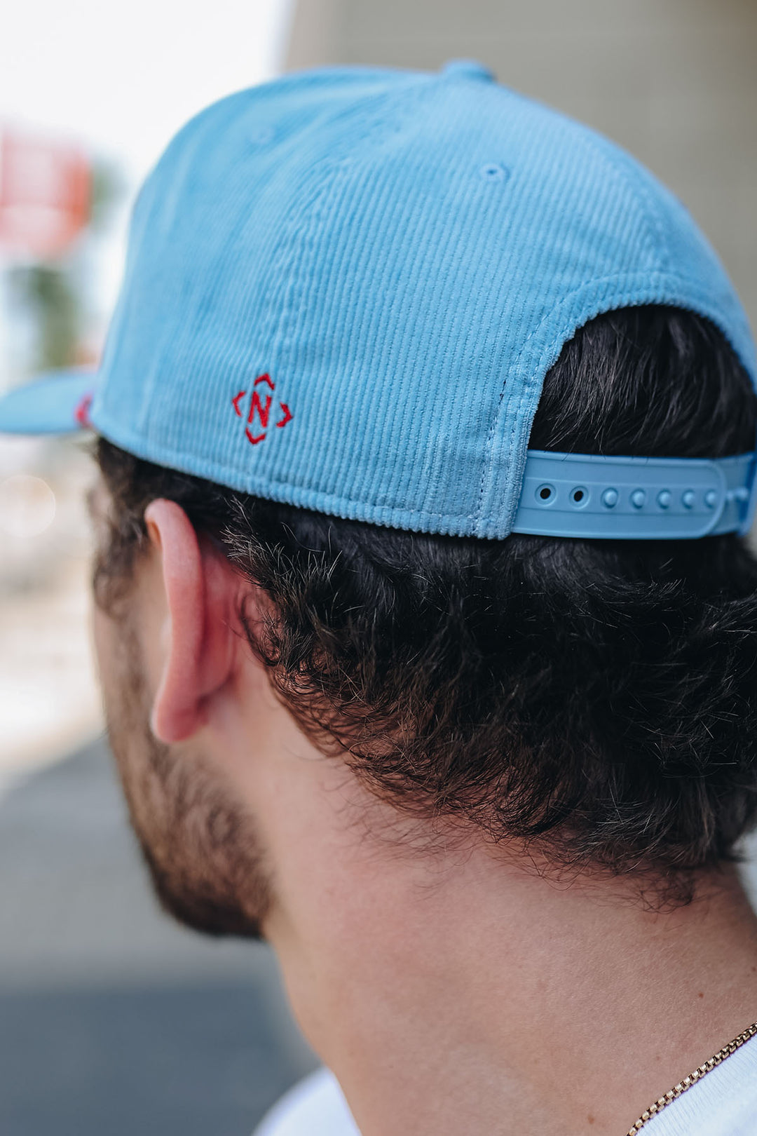 Tennessee Corduroy Rope Snapback [Light Blue/Red]