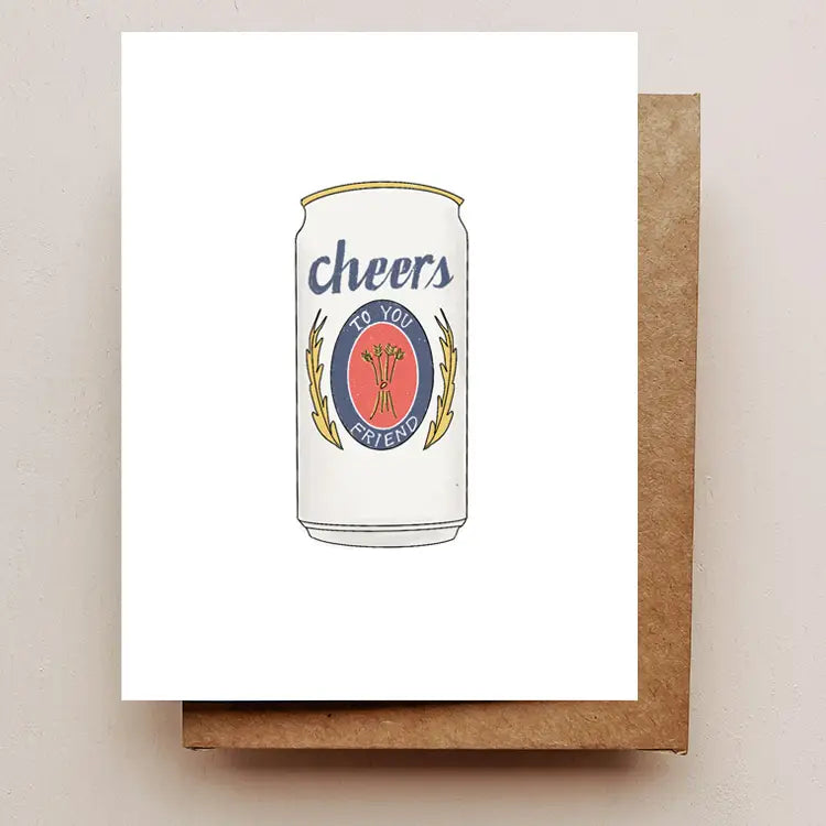 Fun Greeting Card [Miller Cheers to You Friend]