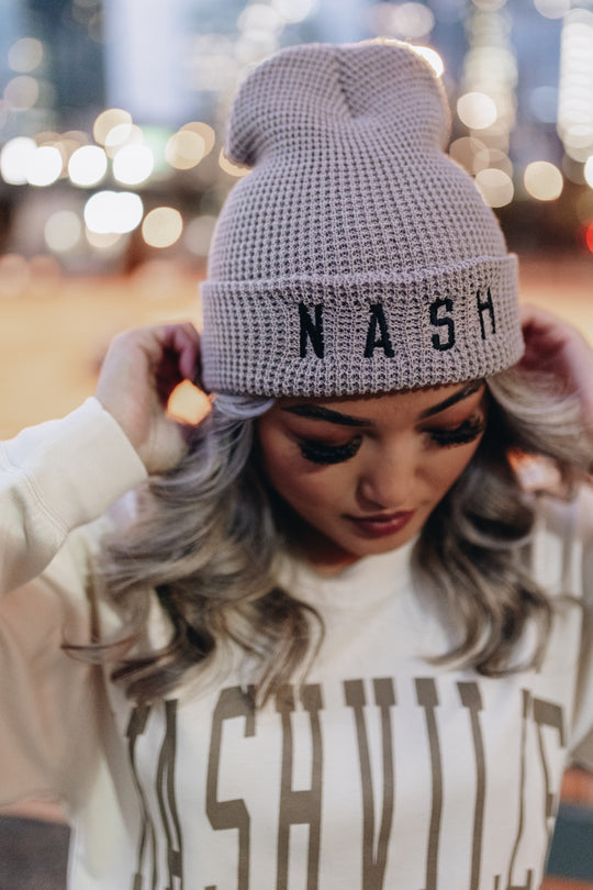 NASH Waffle Knit Beanie [Light Tan]