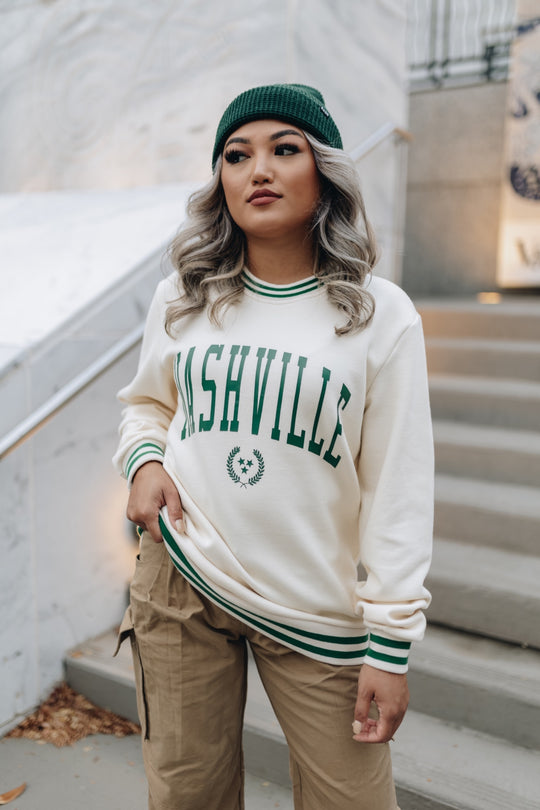 Nashville Woven Knit [Cream/Green]