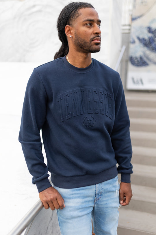 Tennessee Woven Knit Crewneck [Navy]