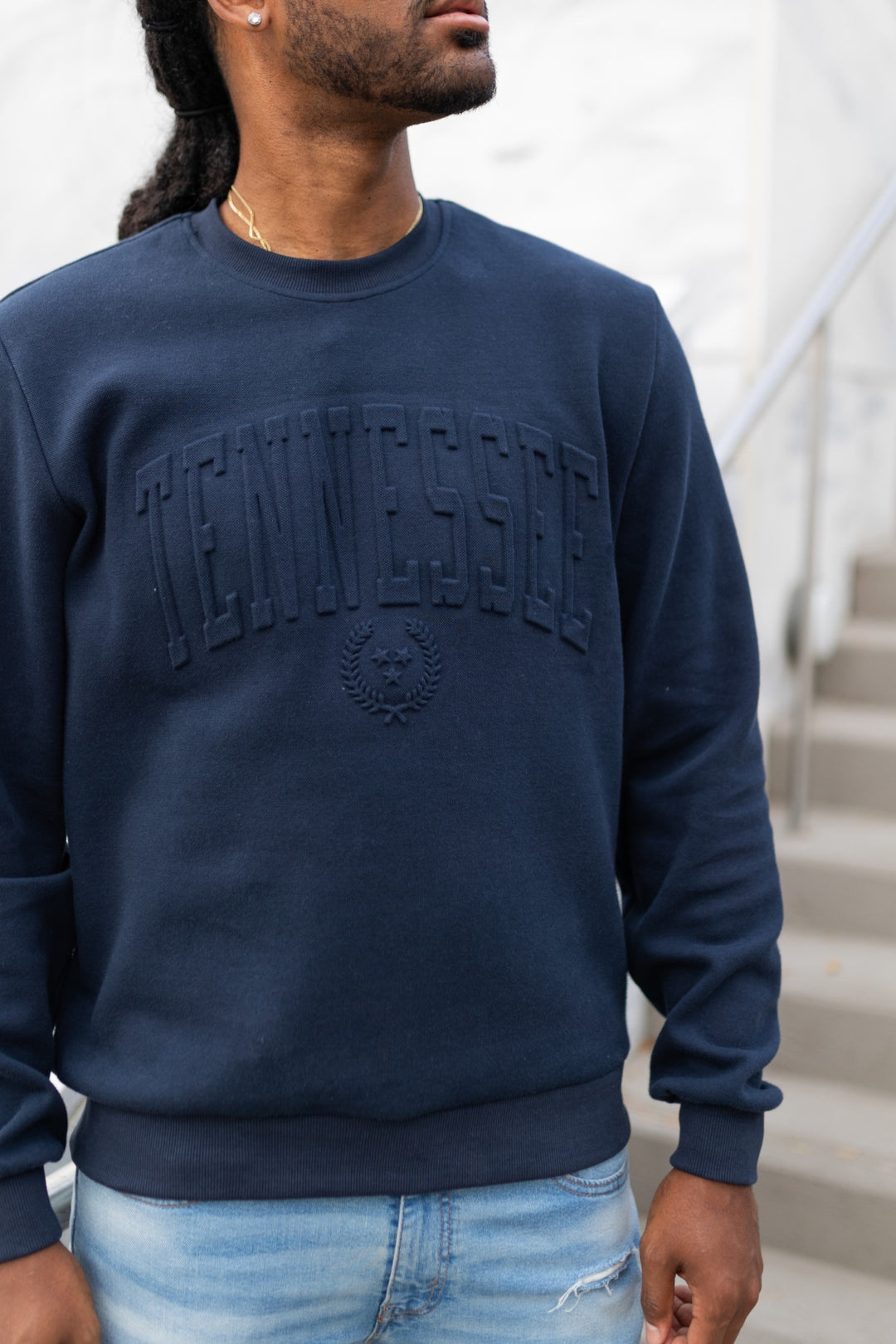 Tennessee Woven Knit Crewneck [Navy]