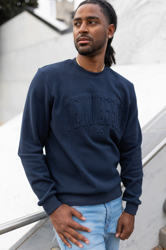 Tennessee Woven Knit Crewneck [Navy]