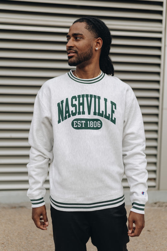 Nashville Classic Collegiate Crewneck [Gray/Green]