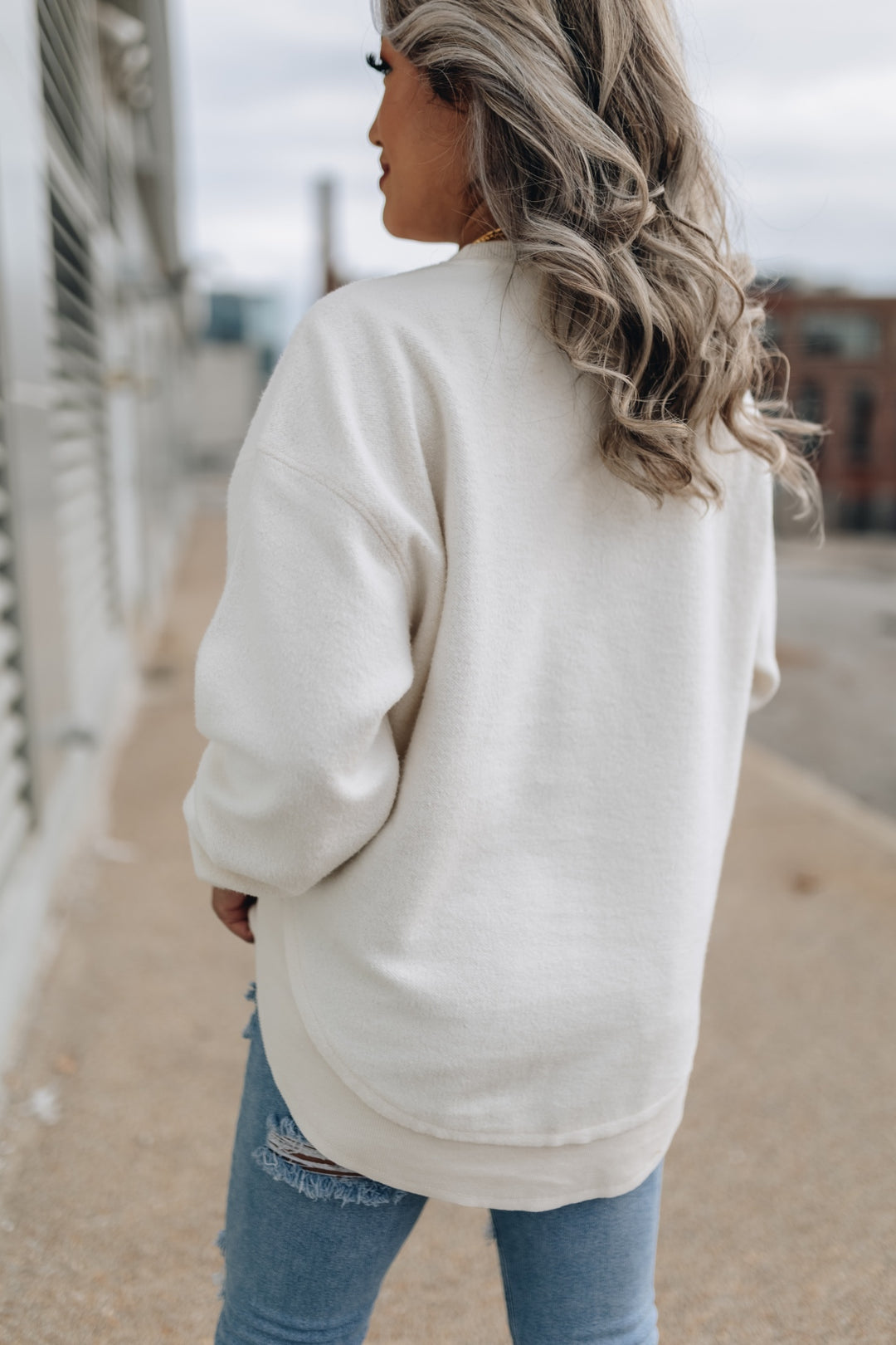 Snuggle Fleece Poncho [Ivory]