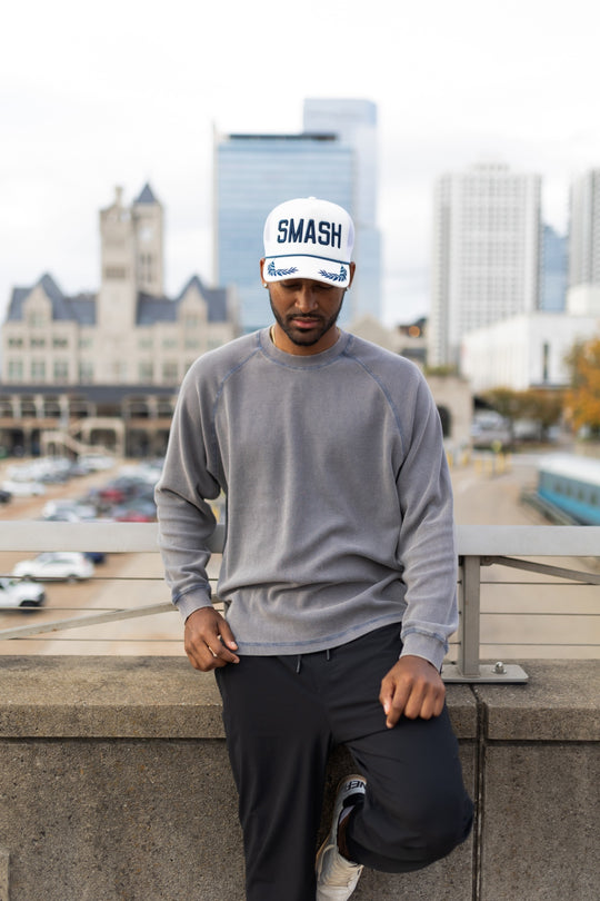 SMASH Leaf Trucker [White/Navy]