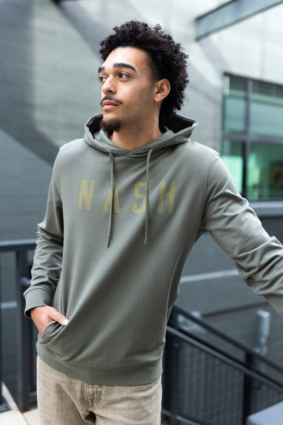 【美品】na.e Hoodie half coat Olive Half Zip Quilted Texture Hoodie Top - Olive ONLY 1 L LEFT