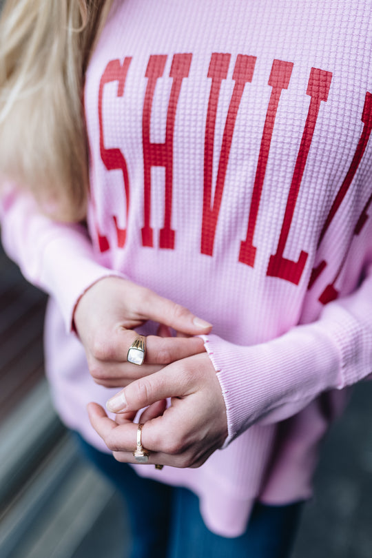 Wilder Waffle Knit Tunic [Light Pink]