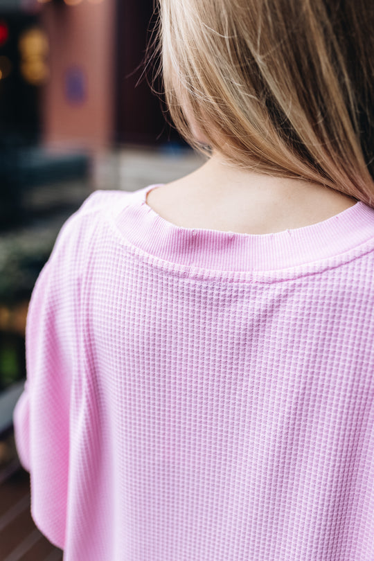 Wilder Waffle Knit Tunic [Light Pink]