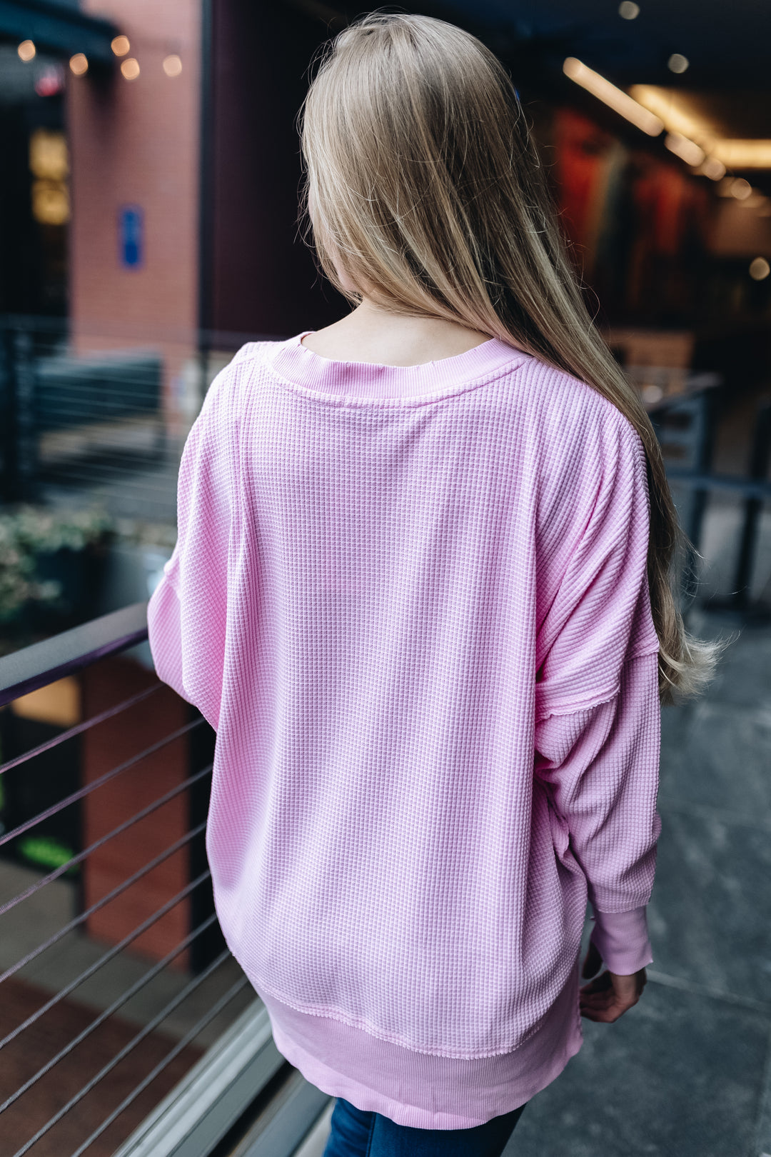 Wilder Waffle Knit Tunic [Light Pink]