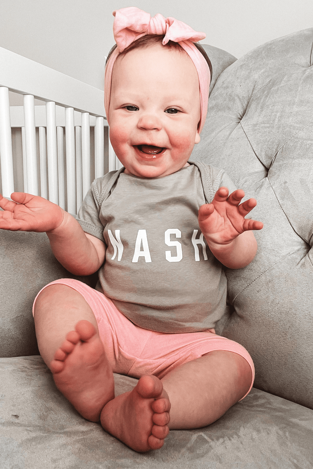 NASH Baby Onesie [Stone/White]