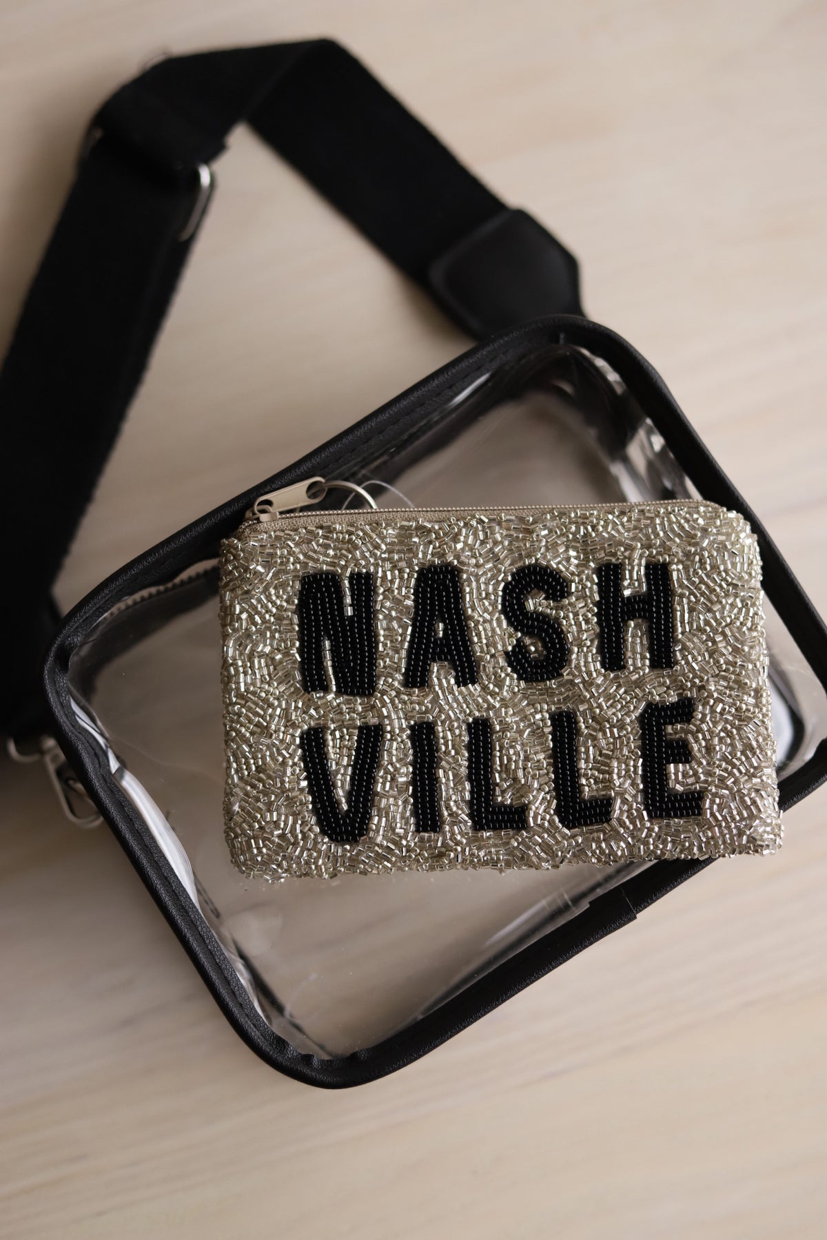 Beaded Coin Purse - Stacked Nashville