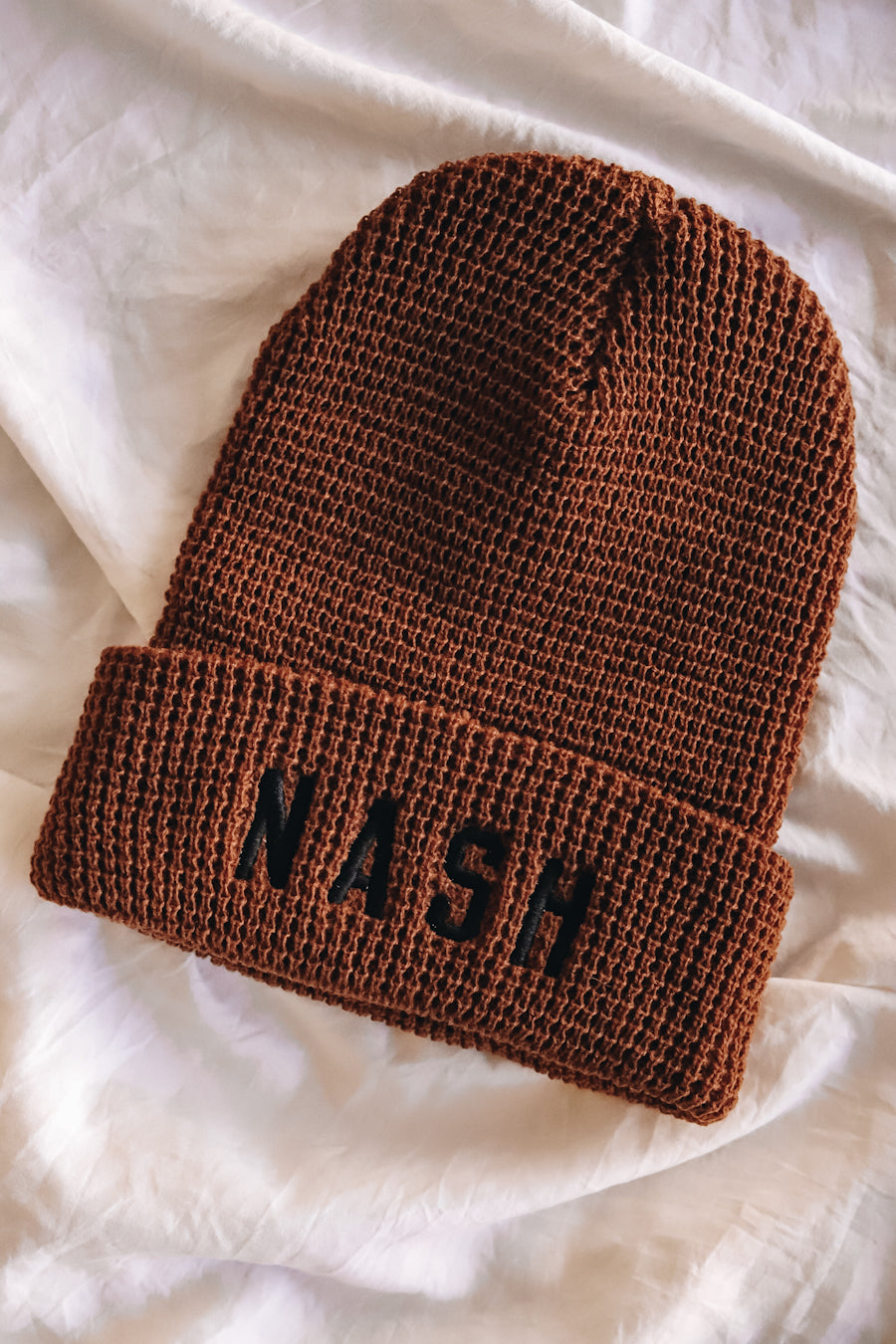 NASH Waffle Knit Beanie [Cinnamon Mocha]