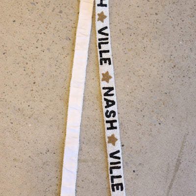 NASHVILLE Beaded Strap [White/Black]