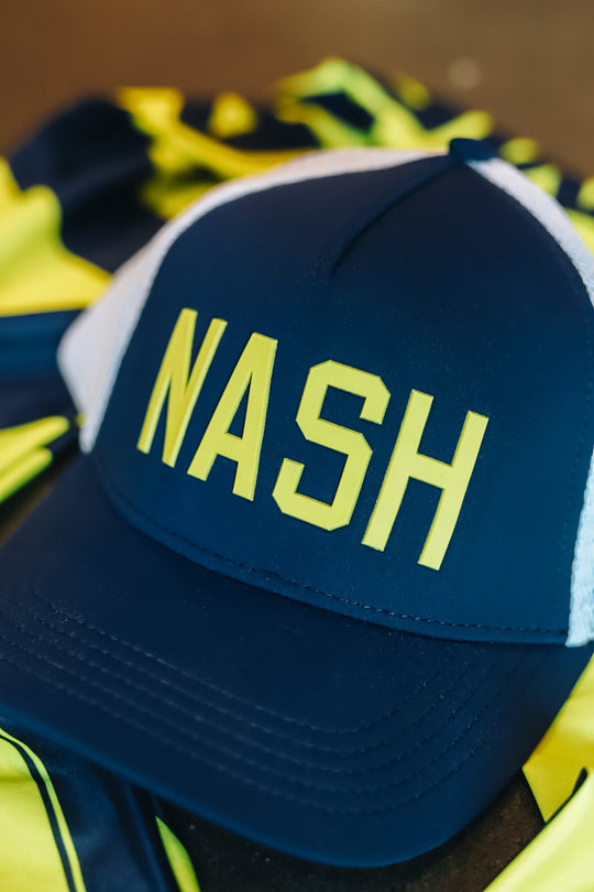 Neoprene NASH Soccer Trucker [Navy/Highlighter Yellow]