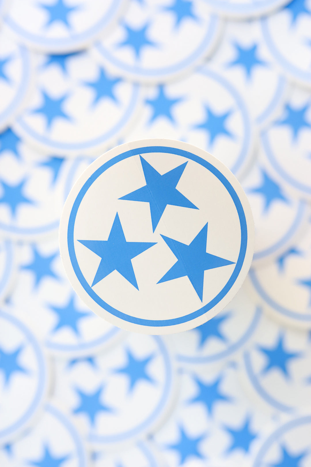 TriStar Sticker [White/Lt. Blue]