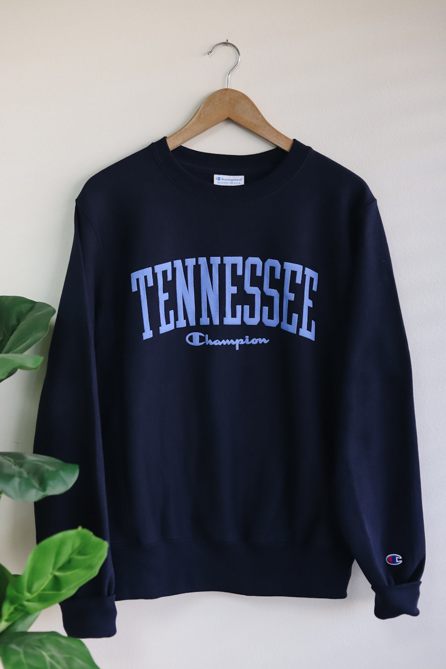 Arched Tennessee Reverse Weave Crew [Navy]