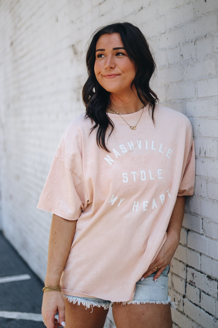 Kacey Oversize Tee [Tropical Peach]