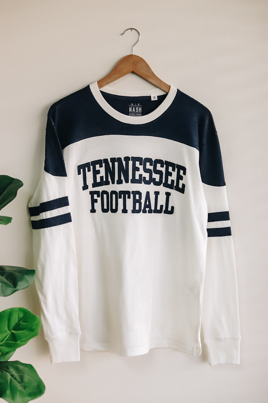 Tennessee Football Striped Long Sleeve [White/Navy]